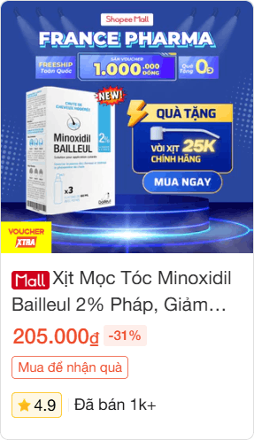Xịt Mọc Tóc Minoxidil Bailleul 2% Pháp